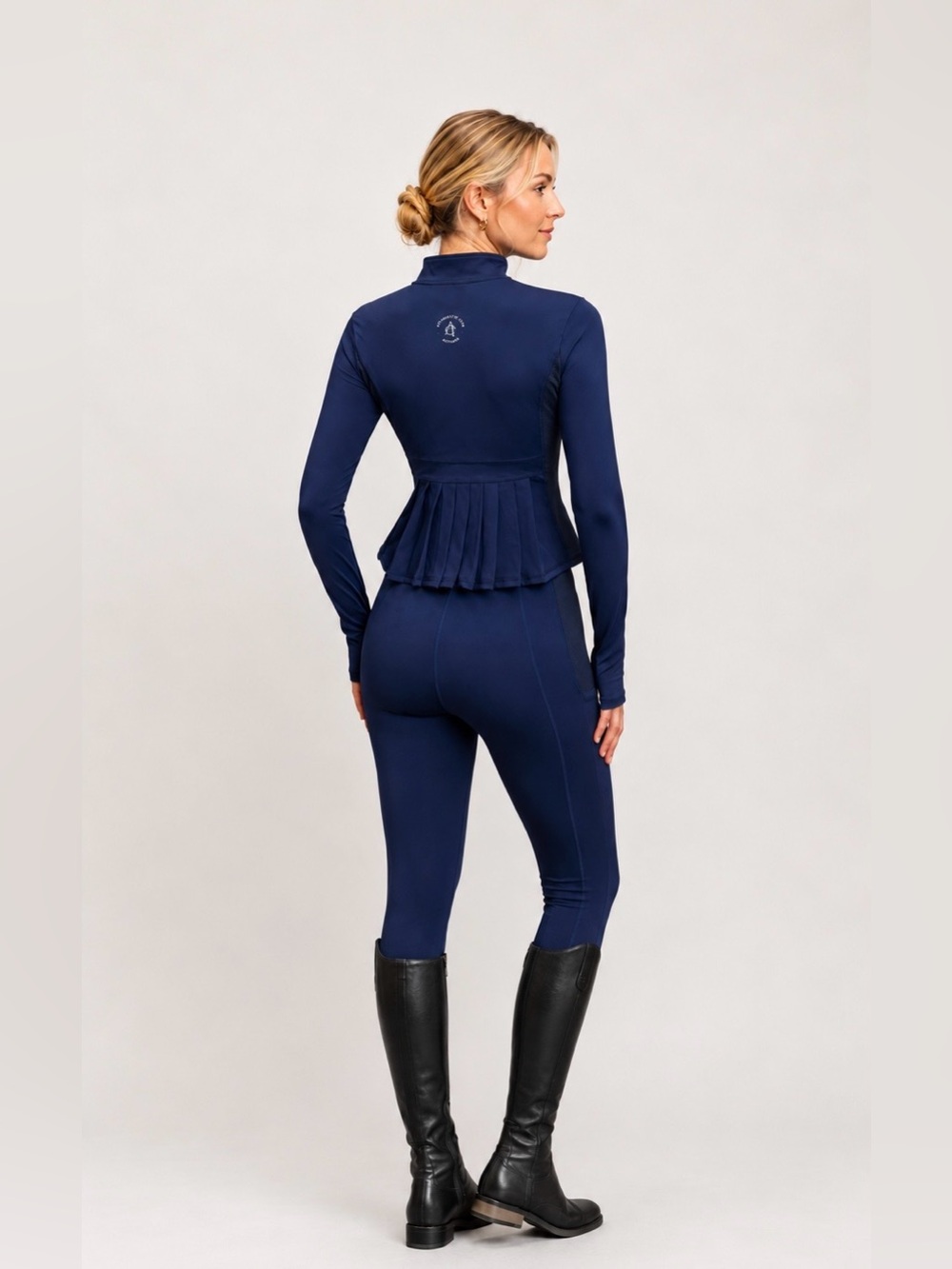 Equestrian Dressage English Blue UV Block Cooling Summer Peplum Riding Jacket - Picture 4 of 10